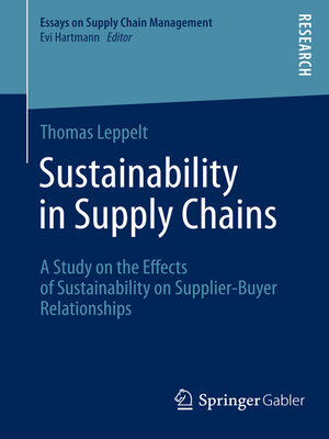 cover image of Sustainability in Supply Chains